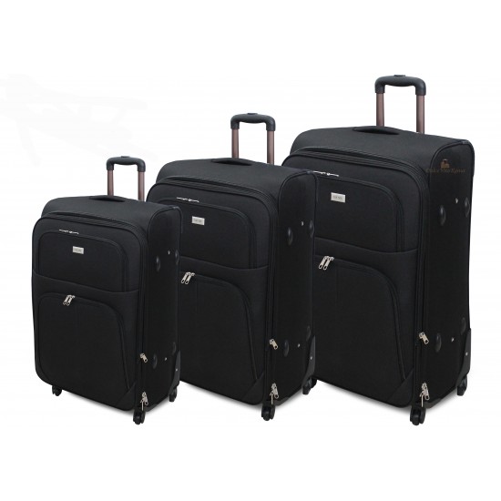 Tris Set 3 Trolley ESPANDIBILE IN POLIESTERE CON 4 Ruote  Mod.: 214 ORMI Set Di Valigie