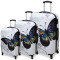 Trolley Valigia Set 3 Valigie Rigido in Policarbonato ULTRALEGGERO 4 (8) RUOTE ORMI
