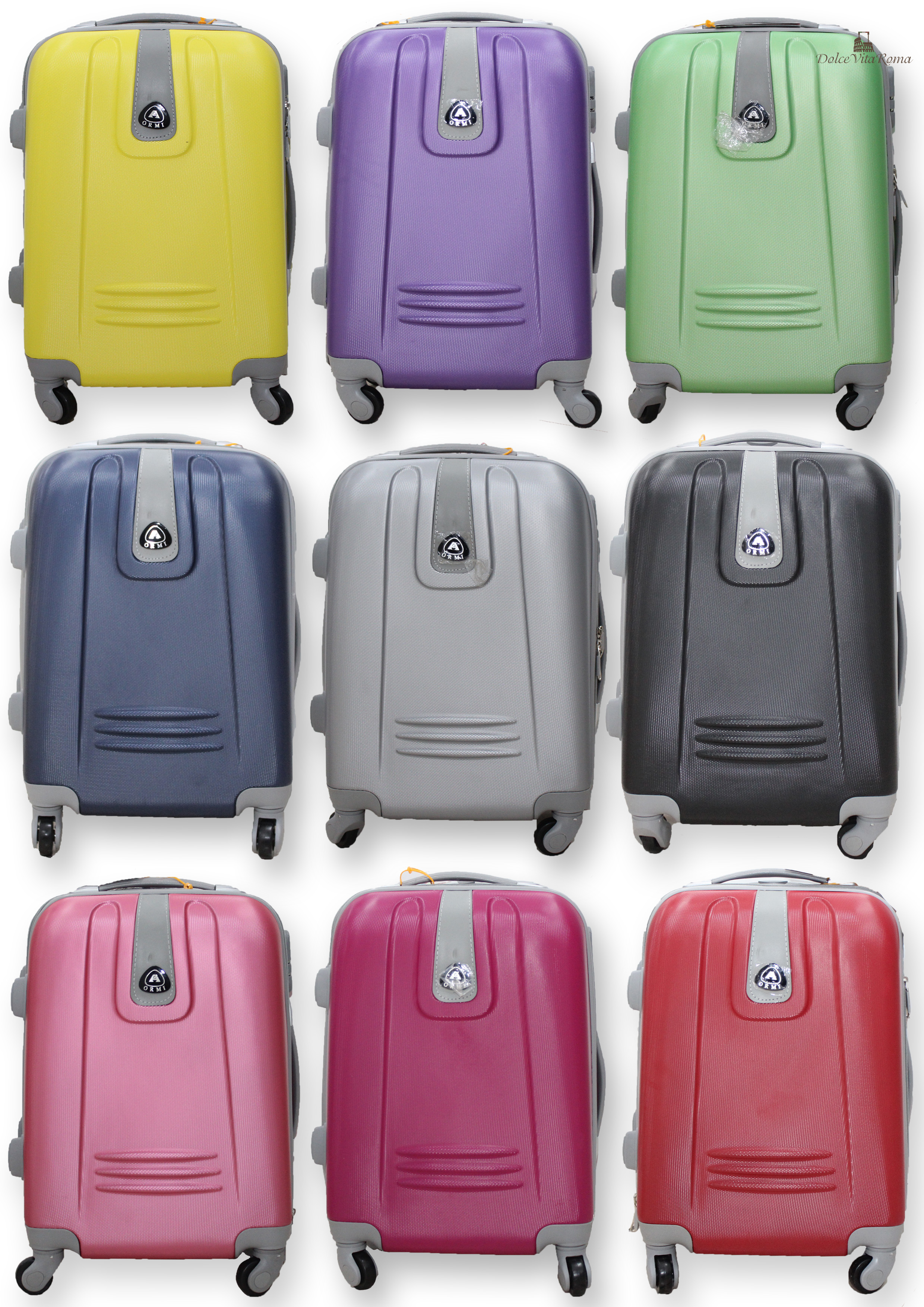 TROLLEY BAGAGLIO A MANO 52x35x20 CON 4 RUOTE in ABS MOd.:188 ORMI