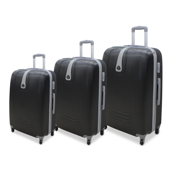 Set 3 valigie trolley Ormi rigide in ABS 4 ruote autonome mod.:188 Set Di Valigie