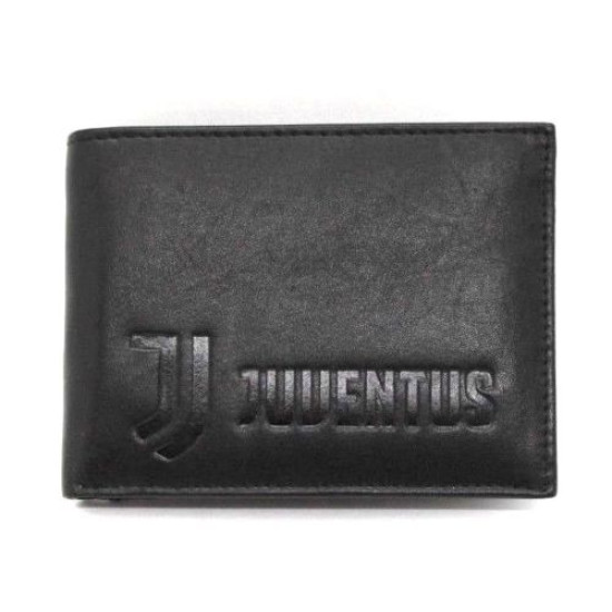 Portafoglio in Vera Pelle JUVENTUS FC  con portamonete porta carte e ribaltina Portafogli uomo