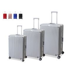 Set di valigie in alluminio/ABS con lucchetto americano TSA 