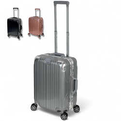 Bagaglio a mano 55 cm trolley in alluminio ABS lucchetto americano TSA 