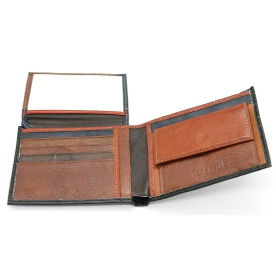 Portafoglio uomo in vera pelle con portamonete porta carte e ribaltina Mod.: L-3 Portafogli uomo Portafoglio uomo in vera pelle con portamonete porta carte e ribaltina Mod.: L-3 Portafogli uomo