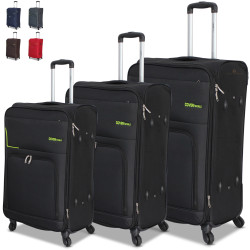 Set 3 Trolley ENRICO COVERI Valigie con 4 RUOTE Rigido Bagaglio a Mano  Mod.:330