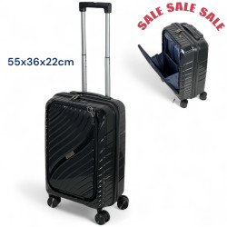 Trolley Pierre CardIn 55x36x22 Bagaglio a Mano con TSA Rigido con 4 Ruote Tasca PC