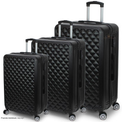 Set 3 Trolley Tris ORMI Rigido in ABS con Bagaglio a Mano 8 RUOTE