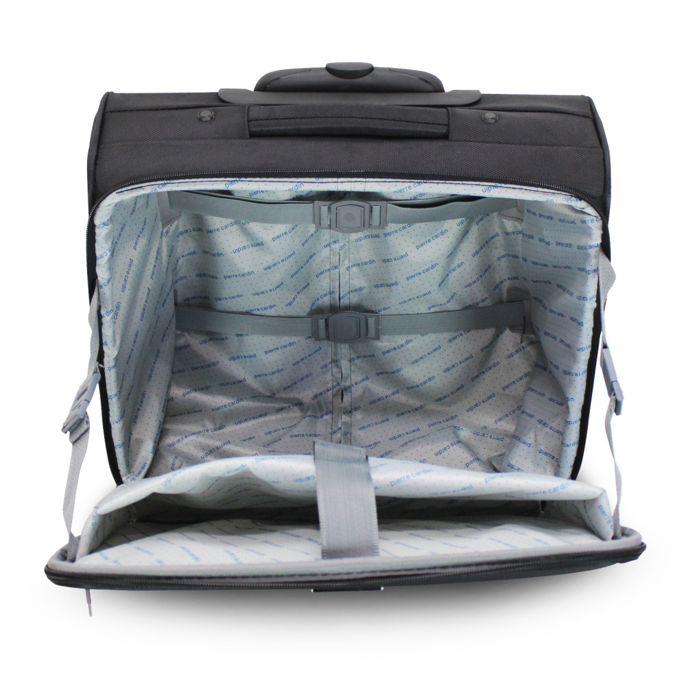 Valigia Pilotina ORMI 30L - Bagaglio A Mano 42x25x35 Cm, Poliestere, 2 Ruote, Tasca PC, Nero - Foto 2