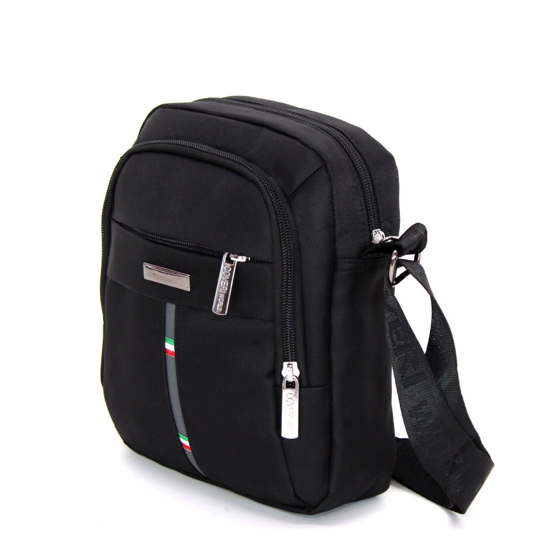 Coveri Borsa Uomo a Tracolla in Pelle Sintetica, Dimensioni 20x18x4,5 cm, con Tasche Multiple e Chiusura a Zip, Tasca Frontale chiusa con zip e dioppio magnate Art. 5502 (MARRONE