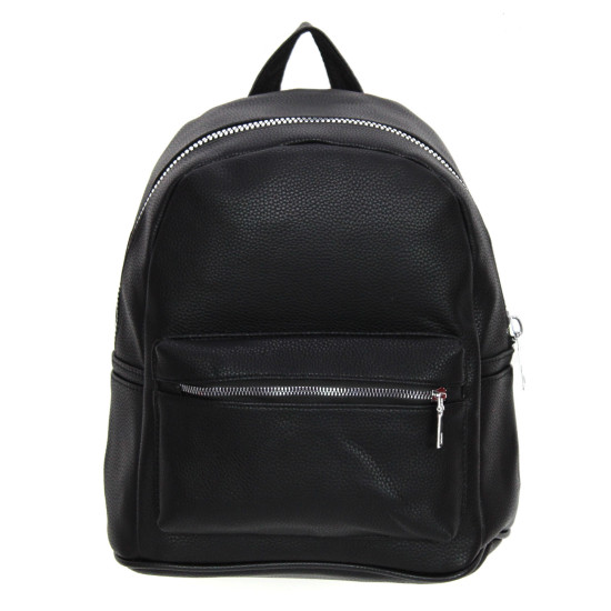 Zaino zainetto donna in ecopelle con cerniera grande casual