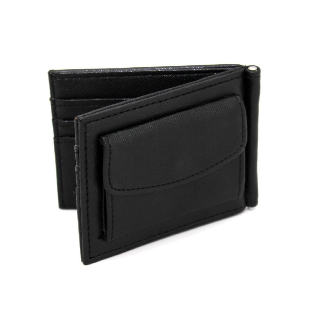 Portafoglio slim ferma banconote con clip porta carte portamonete