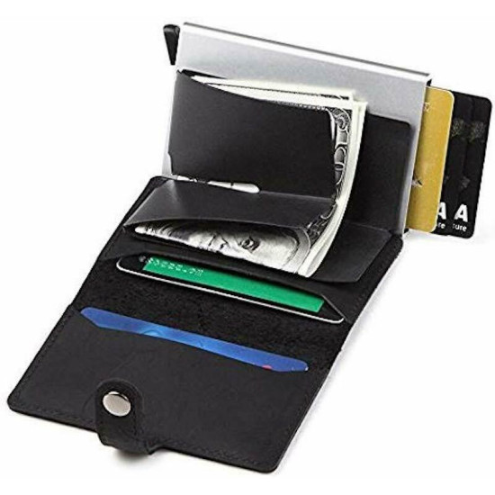 Porta carte di credito slim in alluminio clip porta banconote Porta carte di credito slim in alluminio clip porta banconote