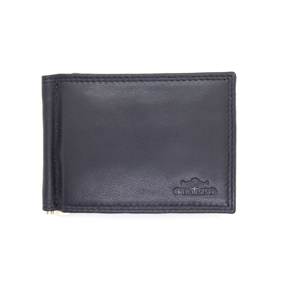 Valigeria.shop Fermasoldi uomo magnetico slim sottile in ecopelle porta banconote portafoglio ferma banconote con clip idea regalo (Nero
