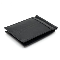 Portafoglio porta carte uomo slim Charro in vera pelle con portamonete