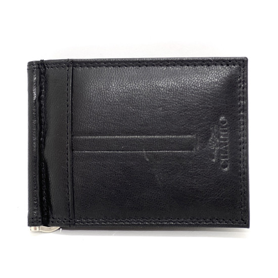 Portafoglio porta carte uomo slim Charro in vera pelle con portamonete Porta carte
