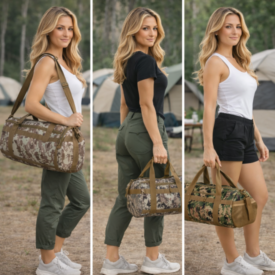 Borsa viaggio 25L ideale per pesca e outdoor Uomo Donna con Tracolla 25L