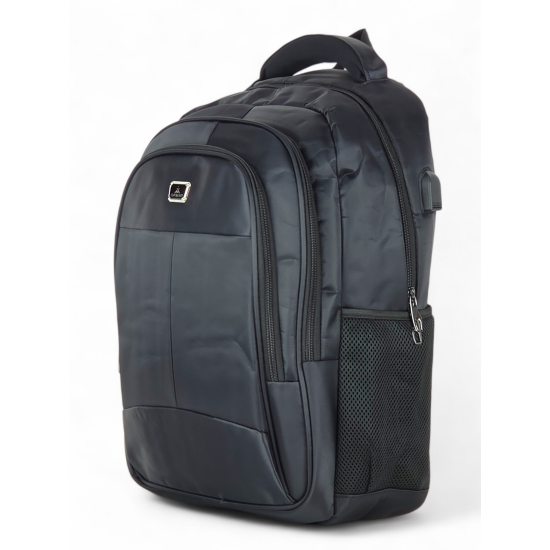 Zaino ORMI nero porta PC 35L con pannello frontale imbottito e tasca laterale in rete