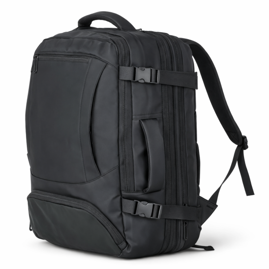 Zaino da viaggio ORMI nero 34L espandibile 44x30x22 frontale