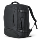 Zaino da viaggio ORMI nero 34L espandibile 44x30x22 frontale