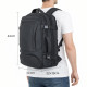 Zaino da viaggio ORMI nero 34L espandibile 44x30x22 frontale