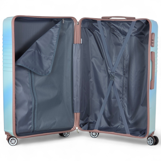 Set 3 valigie multicolore trolley Ormi rigide in ABS 4 ruote autonome  Set Di Valigie