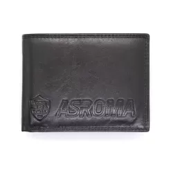 Portafoglio AS ROMA in Vera Pelle uomo con portamonete porta carte e ribaltina Mod.: 161307
