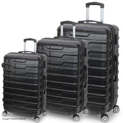 Set di valigie con 8 ruote Autonome in ABS Con Bagaglio a Mano ORMI 