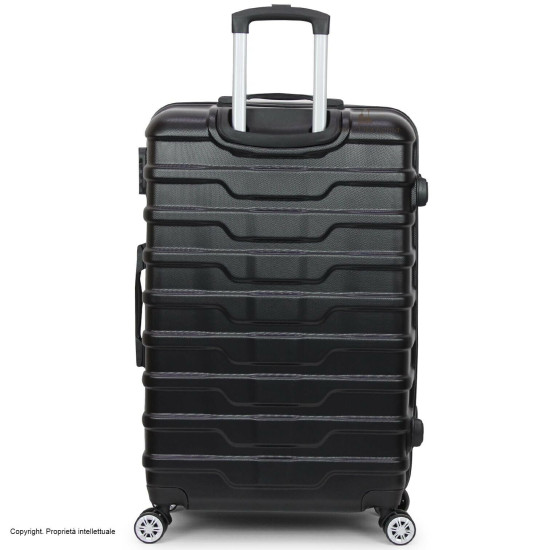 Set di valigie con 8 ruote Autonome in ABS Con Bagaglio a Mano ORMI  Set Di Valigie