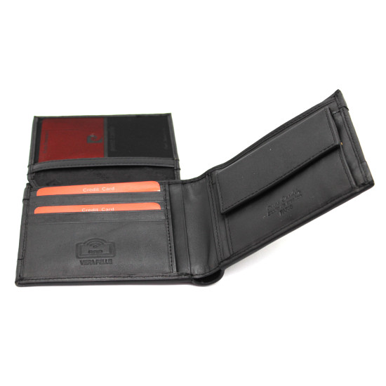 Portafoglio RFID Pierre Cardin in pelle uomo portamonete porta carte e ribaltina Mod.:8806 Portafogli uomo