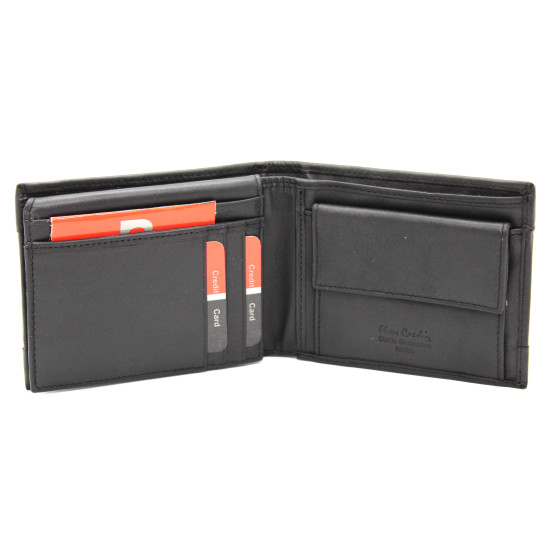 Portafoglio RFID Pierre Cardin in pelle uomo portamonete porta carte e ribaltina Mod.:8806 Portafogli uomo