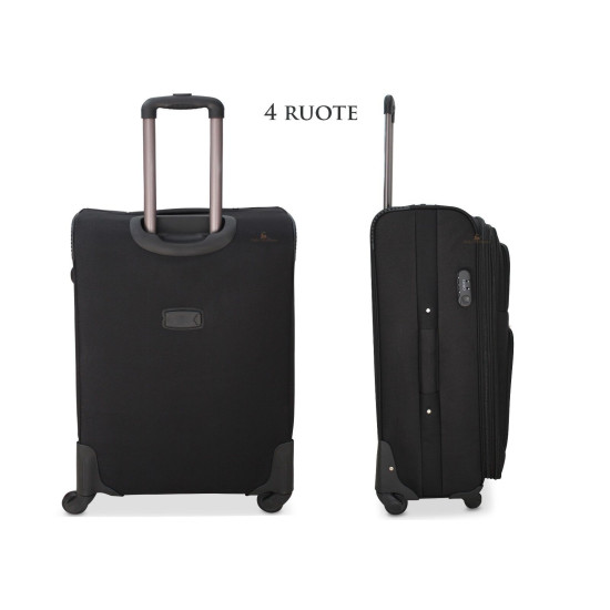 Tris ORMI Set 3 Trolley di Qualità Valigie Espandibile 4 RUOTE con Bagaglio a Mano Set Di Valigie