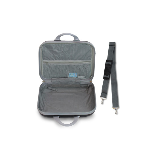 Set 3 Beauty Case Con Tracolla Rigido in ABS Ultraleggere Bagaglio a Mano 188 Set Da Viaggio Set 3 Beauty Case Con Tracolla Rigido in ABS Ultraleggere Bagaglio a Mano 188 Set Da Viaggio
