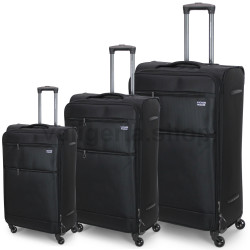 Set 3 Valigie Ultra Leggero Tris con 4 RUOTE in poliestere