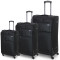 Set 3 Valigie Ultra Leggero Tris con 4 RUOTE in poliestere