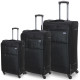 Set 3 Valigie Ultra Leggero Tris con 4 RUOTE in poliestere Set Di Valigie