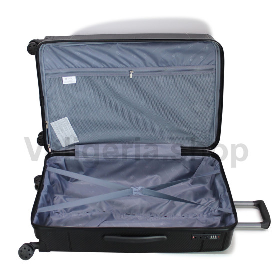 Set 3 Valigie Ultra Leggero Tris con 4 RUOTE in poliestere Set Di Valigie