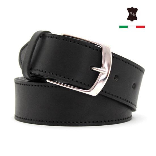 Cintura uomo in vera pelle cuoio Made in Italy casual classica accorciabile M250 Cinture
