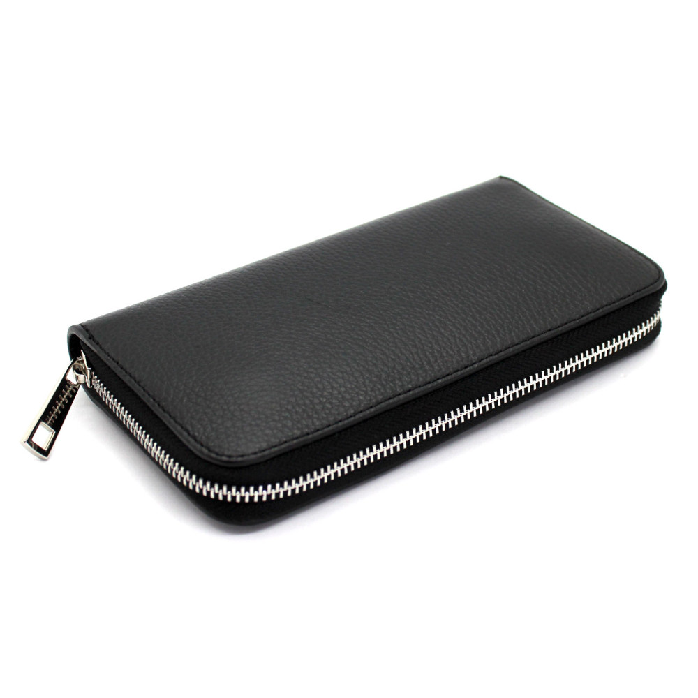 Portamonete In Vera Pelle Made In Italy, Elegante Portafoglio Donna Con Scomparti Per Carte E Monete, Chiusura A Pressione E Portachiavi Integrato, Marrone Castagna