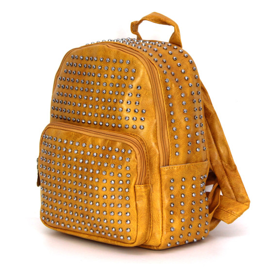 Zainetto donna in ecopelle con borchie casual Zaini