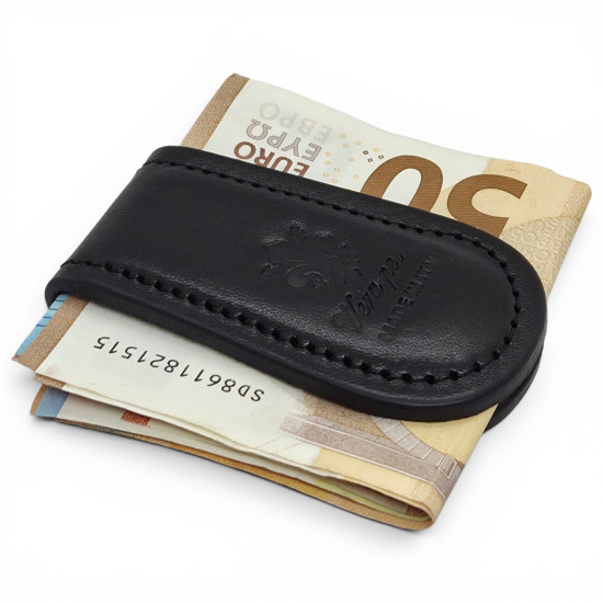 Fermasoldi Uomo Slim Magnetico in Vera Pelle Porta Banconote   Porta carte