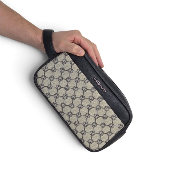 Pochette Grande Coveri Borsello con Cinturino da Uomo Borsa a Mano da Polso in Ecopelle