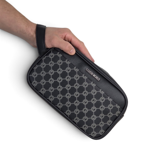 Pochette Grande Coveri Borsello con Cinturino da Uomo Borsa a Mano da Polso in Ecopelle