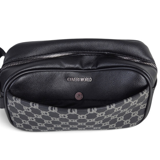 Pochette Grande Coveri Borsello con Cinturino da Uomo Borsa a Mano da Polso in Ecopelle