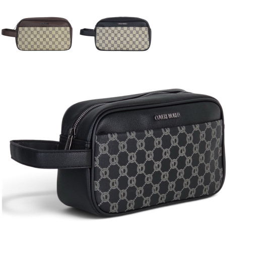 Pochette Grande Coveri Borsello con Cinturino da Uomo Borsa a Mano da Polso in Ecopelle