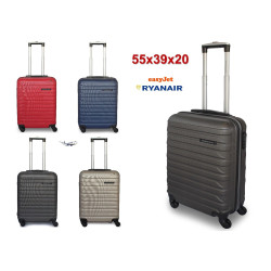 Trolley Enrico Coveri Bagaglio a Mano Espandibile in ABS 55x39x20 con 8 Ruote 