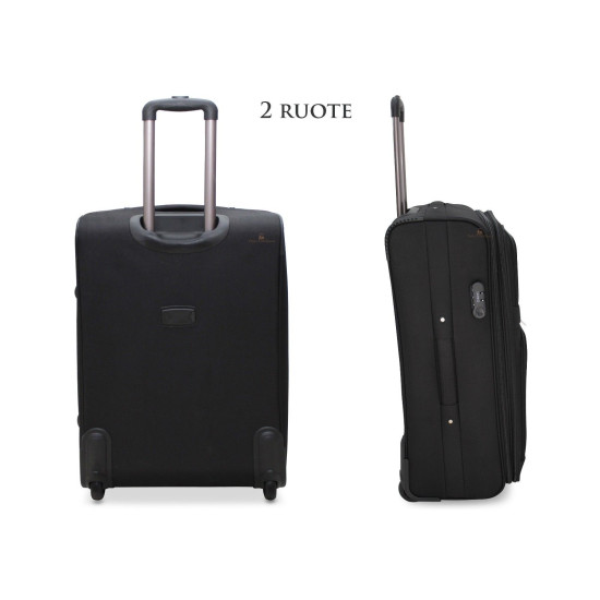 Valigia Bagaglio a Mano 55x38x20 ESPANDIBILE IN POLIESTERE Con 2 Ruote Bagagli a Mano Valigia Bagaglio a Mano 55x38x20 ESPANDIBILE IN POLIESTERE Con 2 Ruote Bagagli a Mano