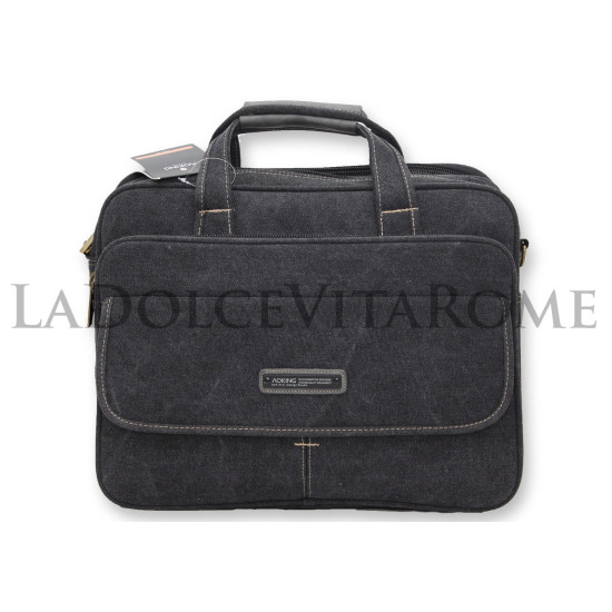 Borsa Uomo Aoking Tracolla Ventiquattrore Porta Documenti PC Notebook Ufficio Tela Cartelle Ventiquattrore